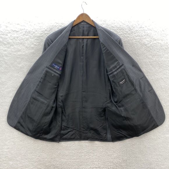 Ermenegildo Zegna Blazer Mens 41R Gray Striped Preppy American Corpcore Italy - Picture 5 of 15